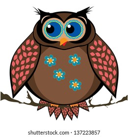 Owl On A Branch
