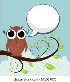 Owl On A Branch