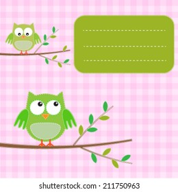 Owl on a branch 