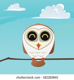 owl on a brunch