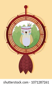 Owl on dream catcher