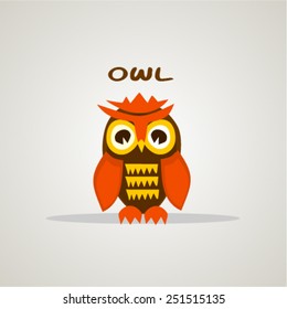 owl on a light background