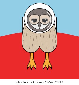 Owl on Mars. Vector.