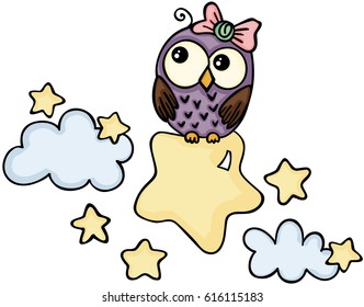 Owl on a star
