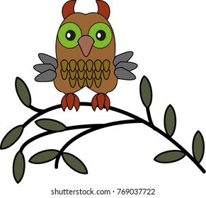 Owl on the tree