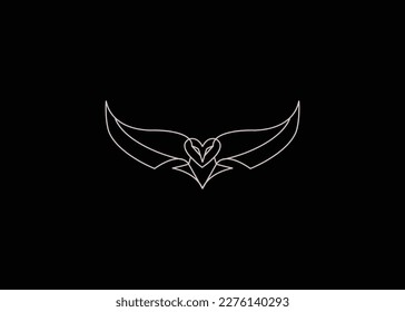 Owl Origami Logo. line simple polygon owl fly logo design vector graphic symbol icon illustration creative idea