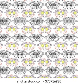 Owl Ornamental pattern