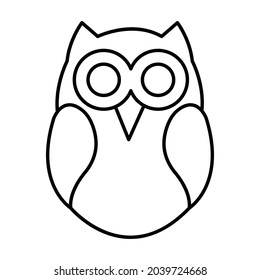 Owl Outline bold Vector Icon which can be easily modified or Edited 