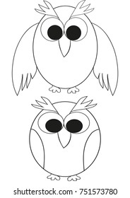 owl outline vector