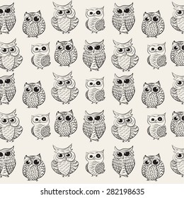 owl pattern background