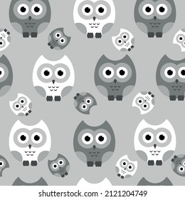 owl pattern. pattern for children's textiles. vector illustration, eps 10.