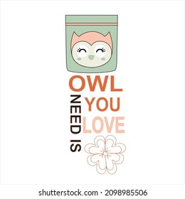 Owl pattern. Cute owl pattern for girls