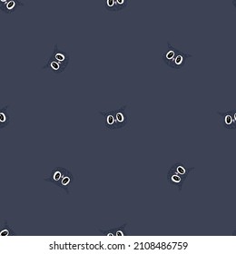 Owl pattern seamless in freehand style. Head animals on colorful background. Vector illustration for textile prints, fabric, banners, backdrops and wallpapers.