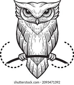 an owl perched on a branch
