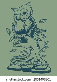 owl perched on a tree branch