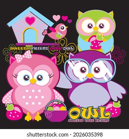 owl pick is suitable for use for drawing t-shirts, sleeping or casual clothes for girls, accessories covers or coloring paper and everything related to it.