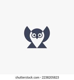 Owl Pin Location logo icon