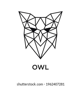 Owl with polygon style design vector 
