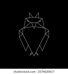 Owl Polygonal Lines, can use for Logo, Pictogram, Bird Figure, Website, Apps, or Graphic Design Element. Vector Illustration