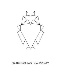 Owl Polygonal Lines, can use for Logo, Pictogram, Bird Figure, Website, Apps, or Graphic Design Element. Vector Illustration