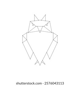 Owl Polygonal Lines, can use for Logo, Pictogram, Bird Figure, Website, Apps, or Graphic Design Element. Vector Illustration