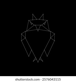 Owl Polygonal Lines, can use for Logo, Pictogram, Bird Figure, Website, Apps, or Graphic Design Element. Vector Illustration