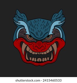 An owl possessed by an oni