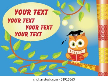 owl read a book