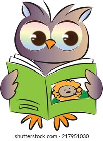 owl reading book