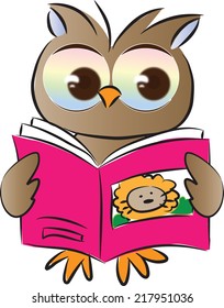 owl reading book