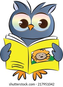 owl reading book