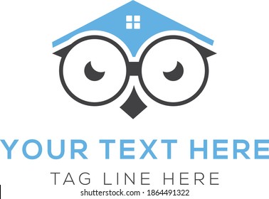 Owl real estate premium logo logo design
