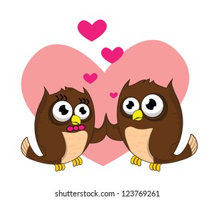 owl romantic couple