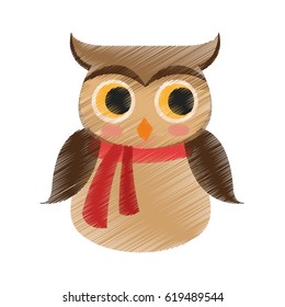 owl with scarf icon image 