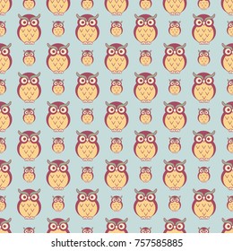 OWL SEAMLESS PATTERN PRINT illustration