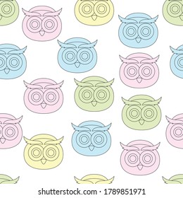 Owl seamless Pattern Vector Design Illustration 