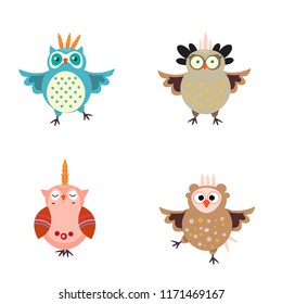 owl set, vector