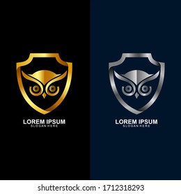 Schale mit Schild-Logo-Design