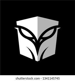 owl shield logo design inspiration. logo template. editable vector