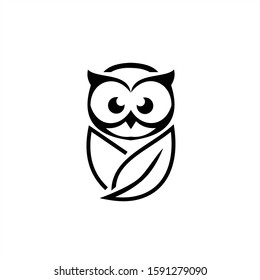owl shield logo symbol icon creative graphic design