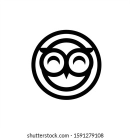 owl shield logo symbol icon creative graphic design