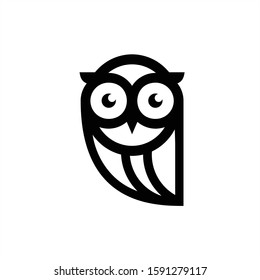 owl shield logo symbol icon creative graphic design