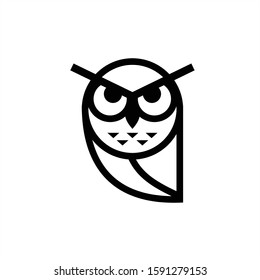 owl shield logo symbol icon creative graphic design