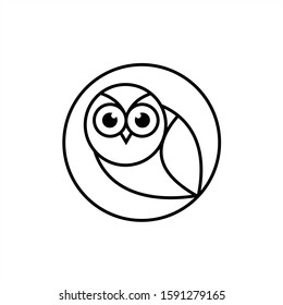 owl shield logo symbol icon creative graphic design