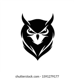 owl shield logo symbol icon creative graphic design