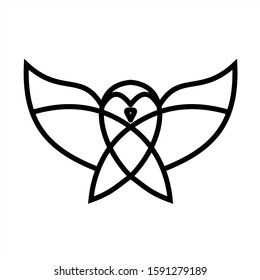 owl shield logo symbol icon creative graphic design