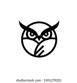 owl shield logo symbol icon creative graphic design
