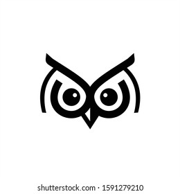 owl shield logo symbol icon creative graphic design