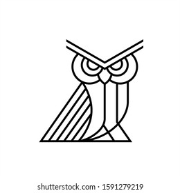 owl shield logo symbol icon creative graphic design