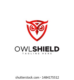 Owl Shiled Logo Design Unique